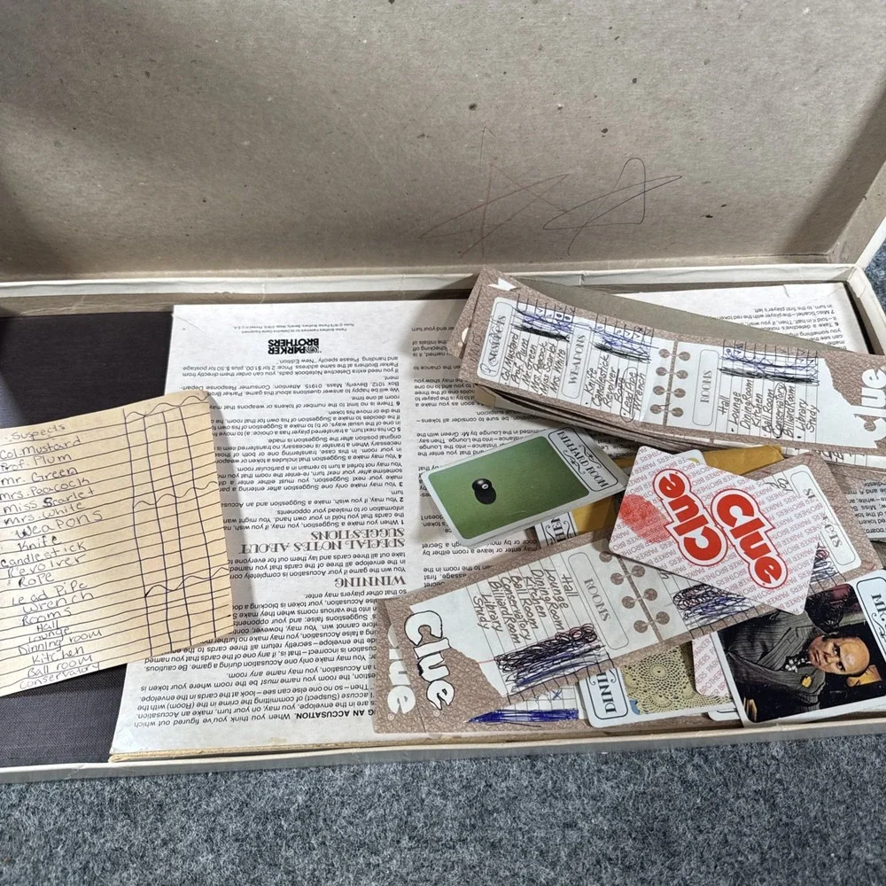 Parker Brothers clue complete